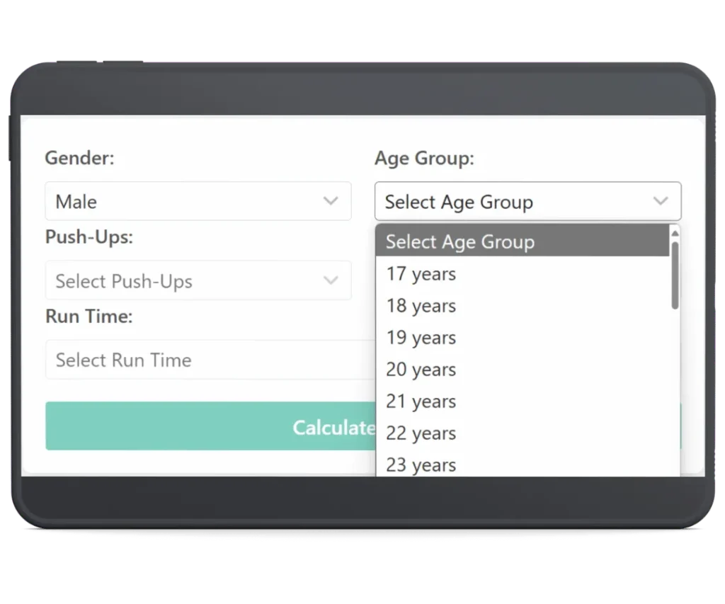 IPPT Calculator Select Age