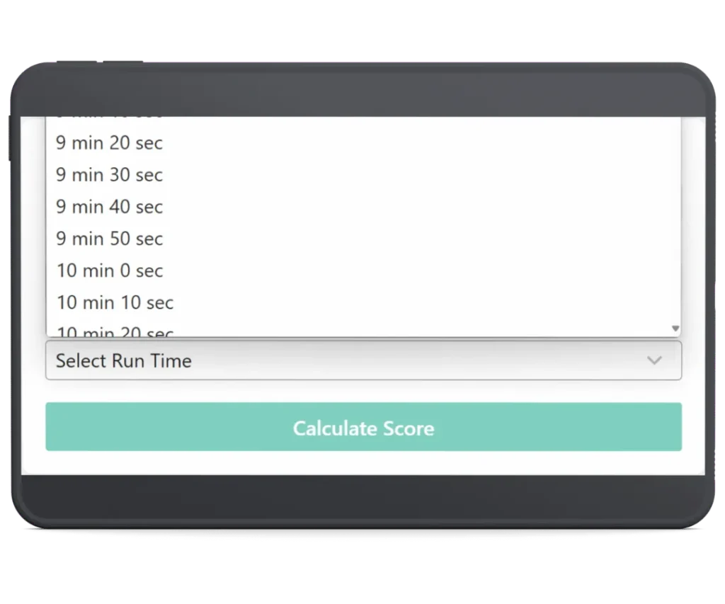 IPPT Calculator Select Time interval